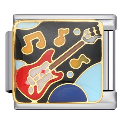 Music Theme Welded Italian Charm Stainless Steel