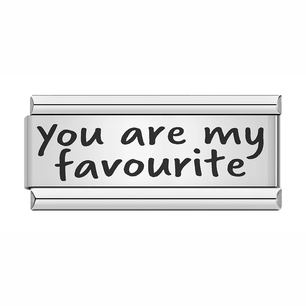 Laser Engraved Pattern Stainless Steel Italian Charm Links