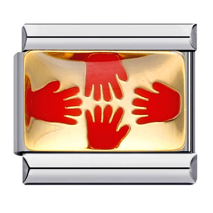Friendship series stainless steel gold-plated welding diy italian module bracelet italian charm bracel