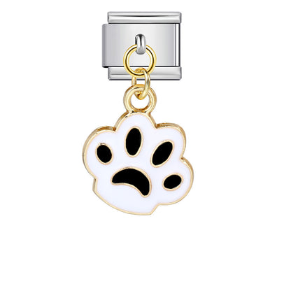 Color Enamel Paw Hook Stainless Steel Italian Charm Links