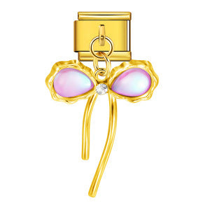 Hook butterfly pendant italian modular bracelet stainless steel patchwork strap chain italian charm
