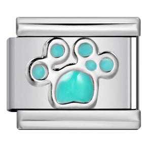 New stainless steel colorful enamel cat paw series italian module bracelet diy stretch patchwork bracelet