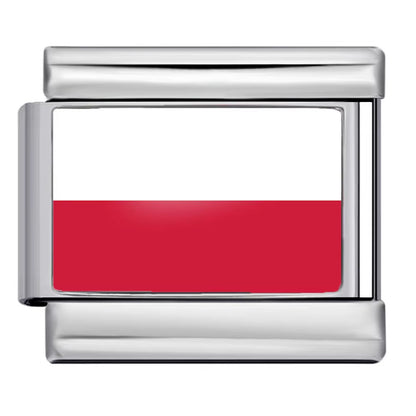 Hot-selling new world flag photo epoxy series stainless steel diy italian module bracelet accessories wholesale