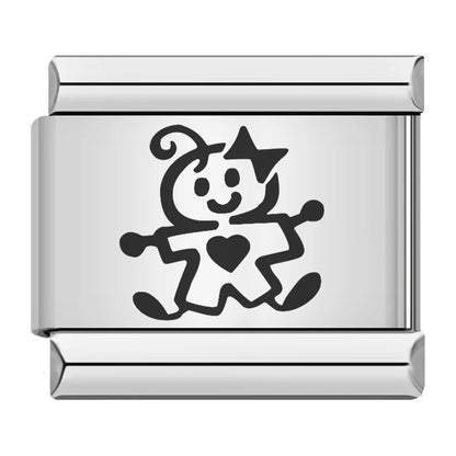 Laser Engraved Cat Paw Dog Stainless Steel Italian Charm Links