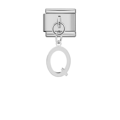 Silver minimalist letter Italian module bracelet, stainless steel handmade DIY hook elastic splicing bracelet accessories