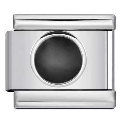 Star Eye Stamped Enamel Italian Charm Stainless Steel