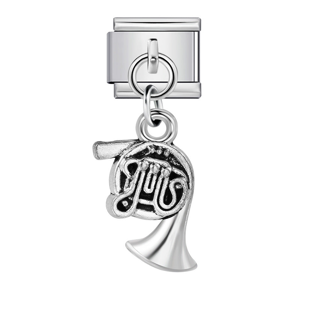 Musical Instrument Italian Charm Bracelet DIY Hook Charms