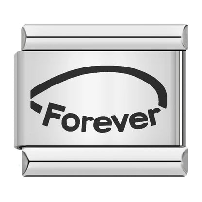 Laser Engraved Pattern Stainless Steel Italian Charm Links