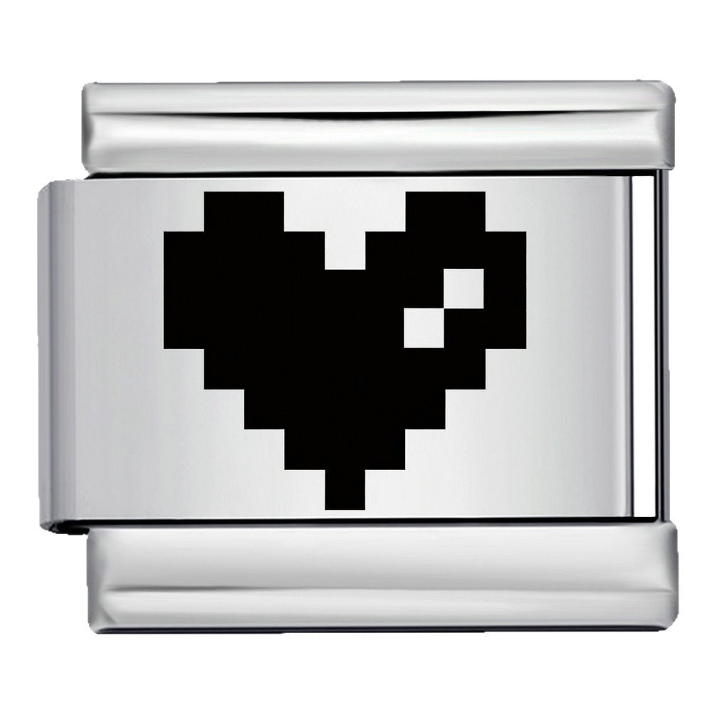 New retro pixel laser pattern stainless steel bracelet diy customizable watch band chain