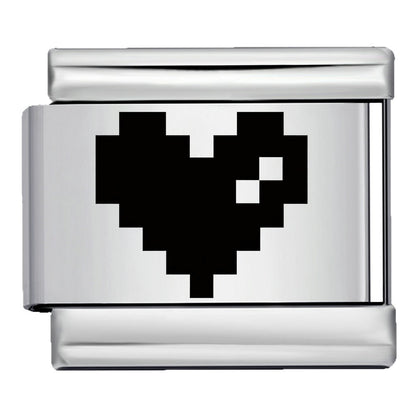 New retro pixel laser pattern stainless steel bracelet diy customizable watch band chain