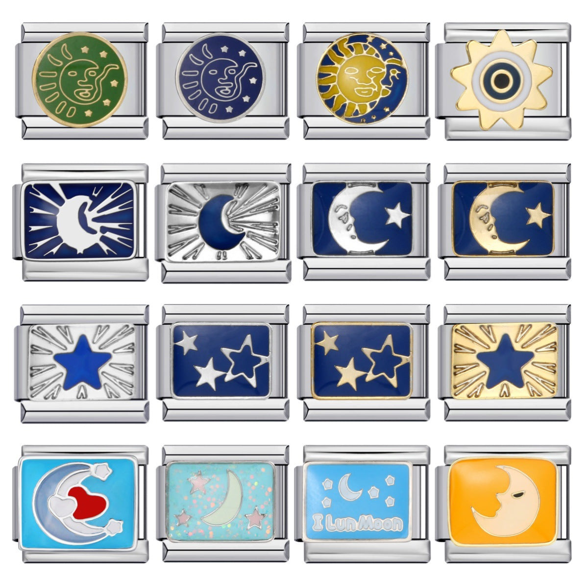 Starry sky universe series welding pattern italian module bracelet italian charm bracelet