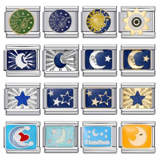 Starry sky universe series welding pattern italian module bracelet italian charm bracelet