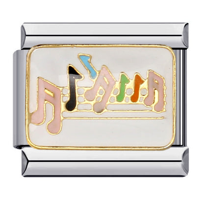 Music Theme Welded Italian Charm Stainless Steel