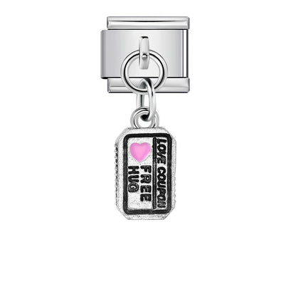 Single Animal Pendant Italian Modular Bracelet, Hook Strap Chain Italian Charm