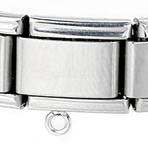 Photo multifunctional italian module bracelet square elastic patchwork stainless steel watch strap italian charm