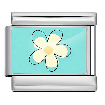 New arrival fresh pattern italian modular bracelet stainless steel flower smiley face pattern diy detachable bracelet