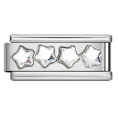 Cross-border stainless steel italian modular bracelet welded oil drop polka dot pattern diy modular jewelry jewelry gift