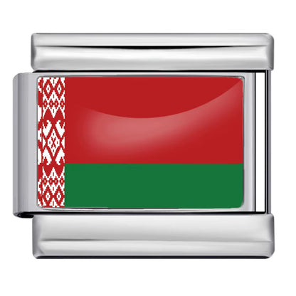 Hot-selling new world flag photo epoxy series stainless steel diy italian module bracelet accessories wholesale