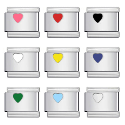 Color Enamel Stamped Stainless Steel Italian Charms