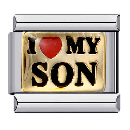 Black gold-plated oil drop cartoon DIY Italian module bracelet, personalized welding pattern stainless steel bracelet