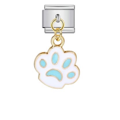 Color Enamel Paw Hook Stainless Steel Italian Charm Links