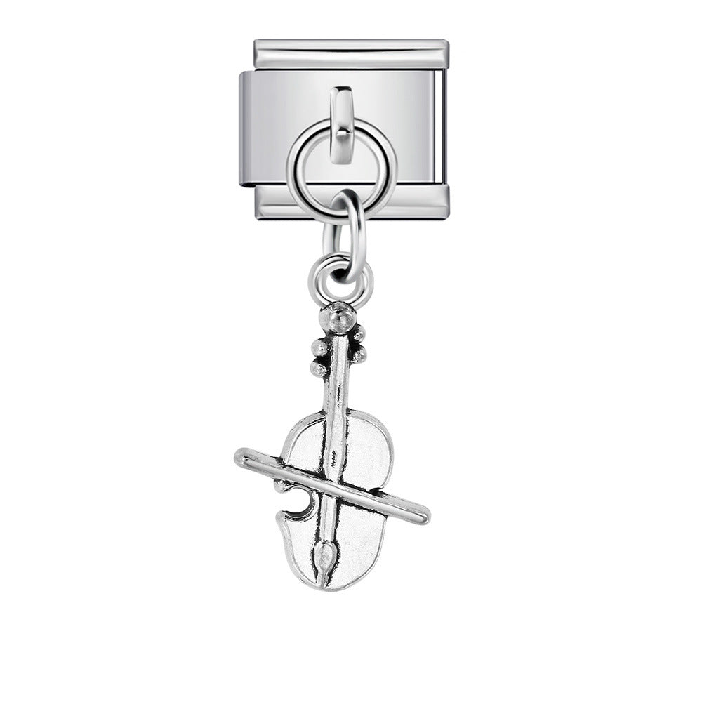 Musical Instrument Italian Charm Bracelet DIY Hook Charms