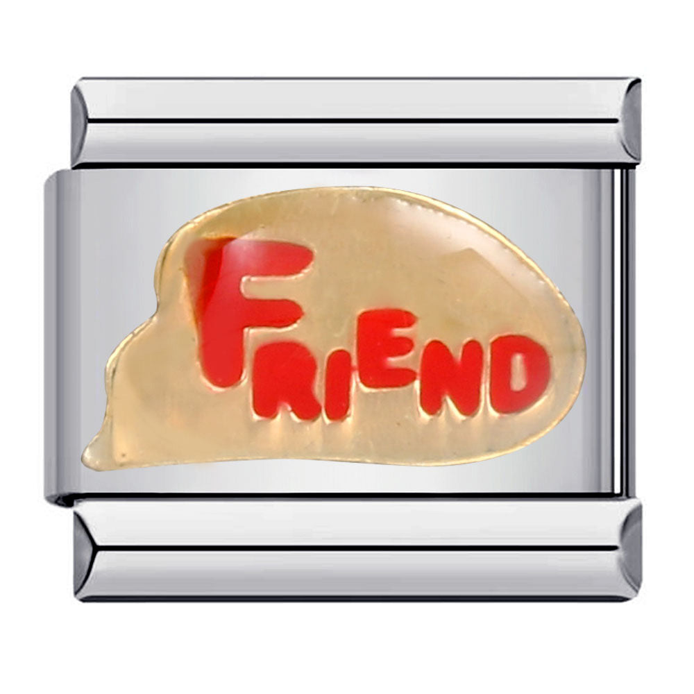 Friendship series stainless steel gold-plated welding diy italian module bracelet italian charm bracel
