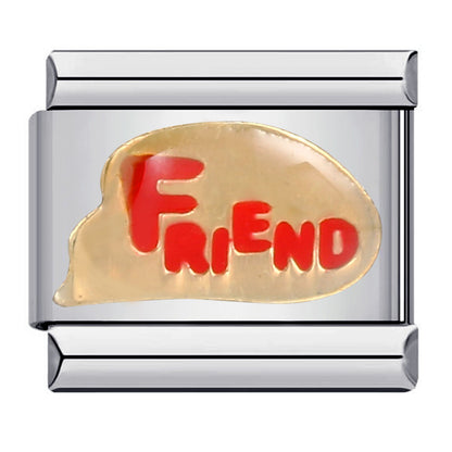 Friendship series stainless steel gold-plated welding diy italian module bracelet italian charm bracel