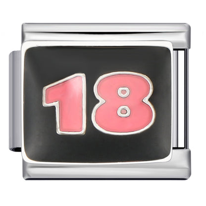 Black gold-plated oil drop cartoon DIY Italian module bracelet, personalized welding pattern stainless steel bracelet