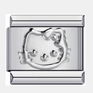 Gold Silver Stamped Pattern Stainless Steel Italian Charm Links