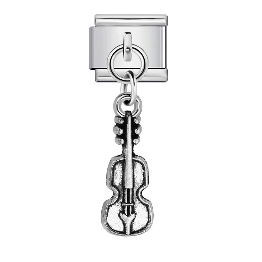 Musical Instrument Italian Charm Bracelet DIY Hook Charms