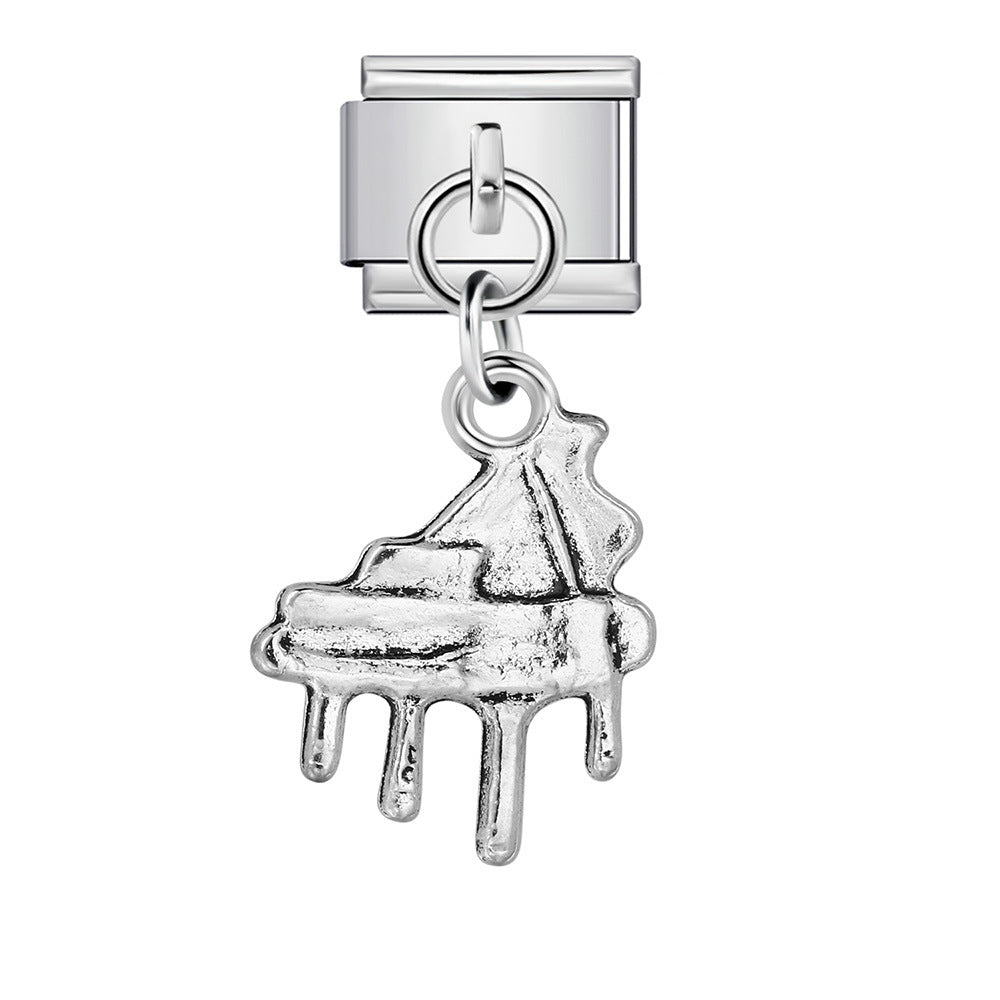 Musical Instrument Italian Charm Bracelet DIY Hook Charms