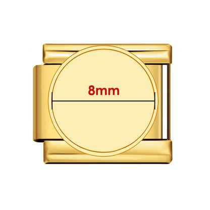 Photo multifunctional italian module bracelet square elastic patchwork stainless steel watch strap italian charm