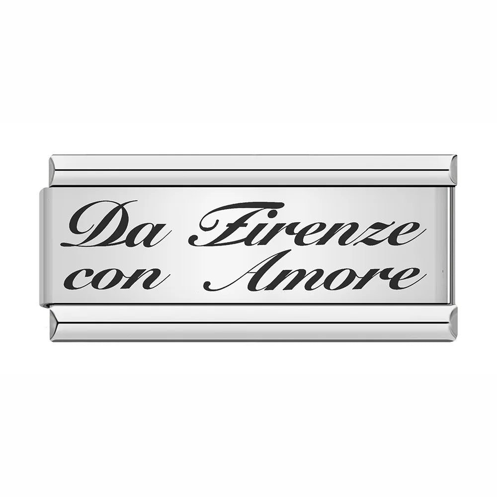 Laser Engraved Pattern Stainless Steel Italian Charm Links