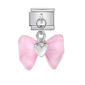 Hook butterfly pendant italian modular bracelet stainless steel patchwork strap chain italian charm