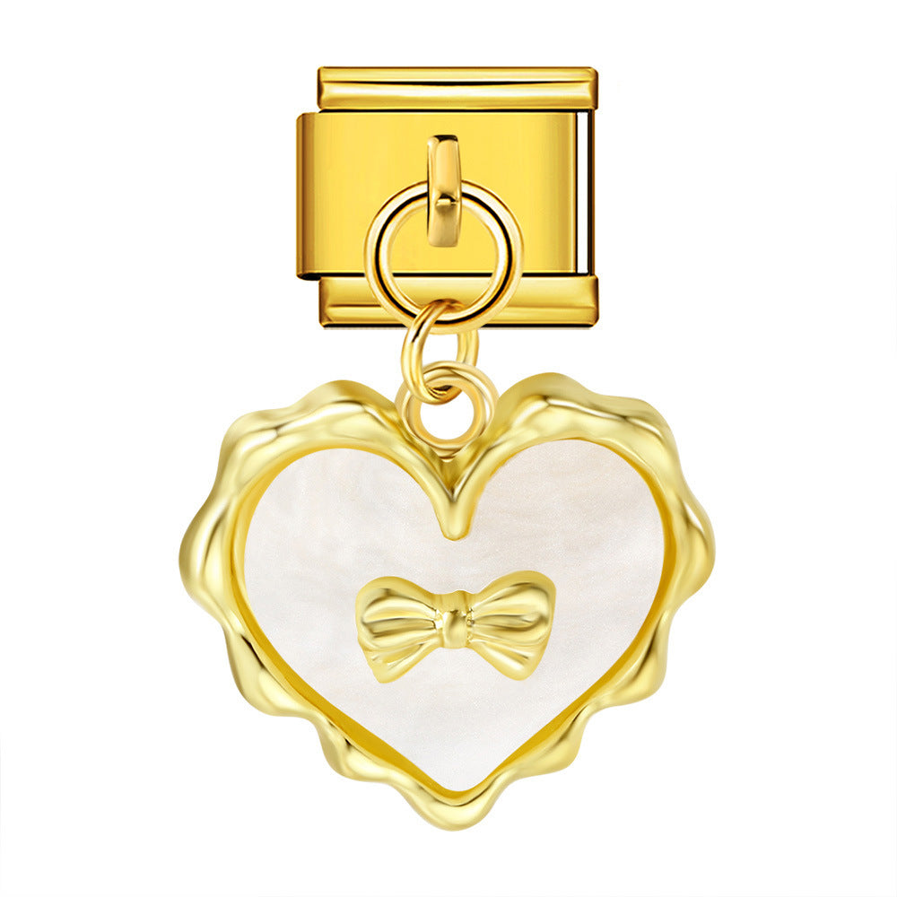 Cute Pendant Hook Style Stainless Steel Italian Charm Links