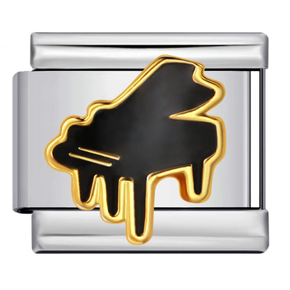 Music Theme Welded Italian Charm Stainless Steel