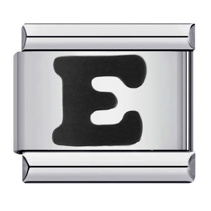 New arrival black english letter diy italian module bracelet italian charm bracelet
