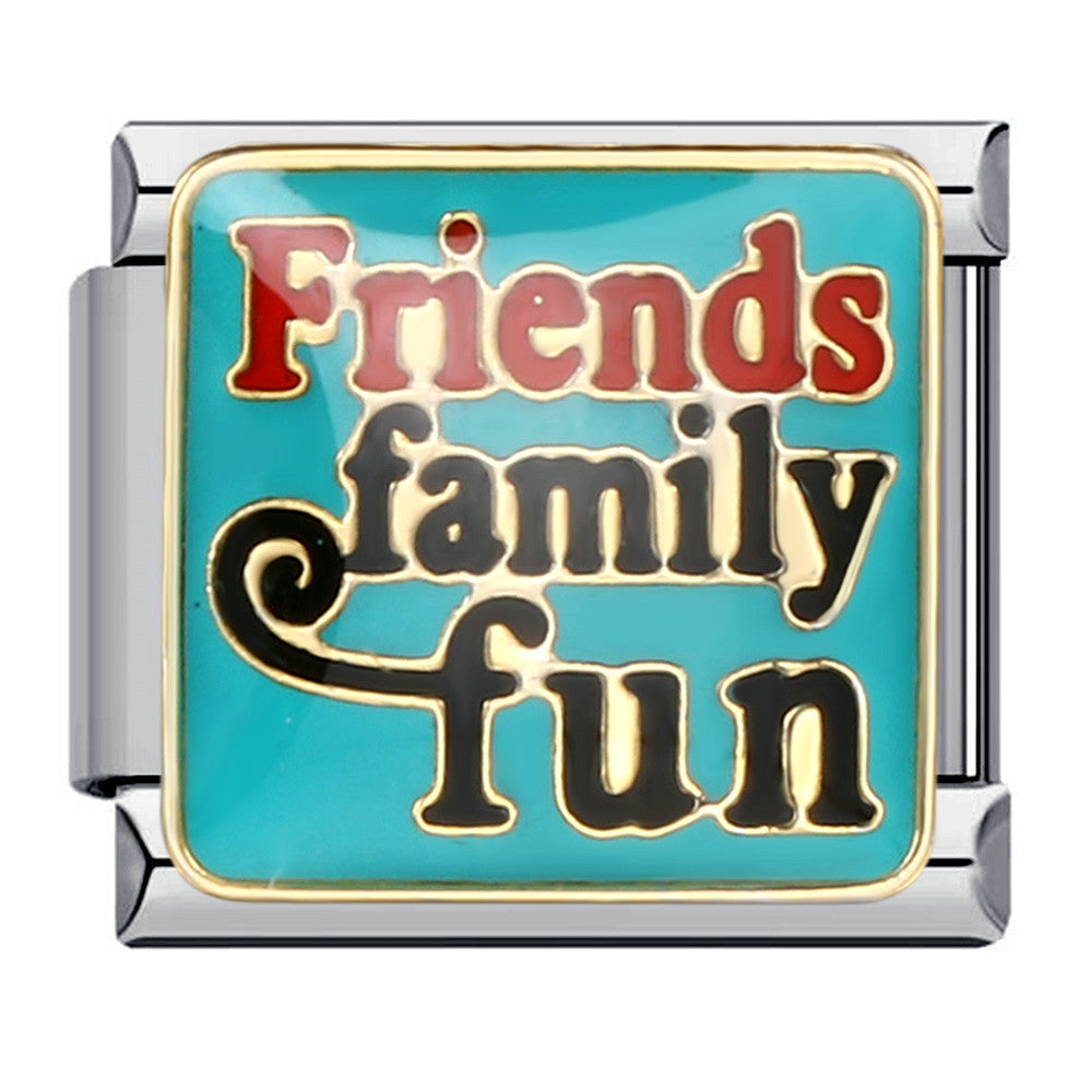 Friendship series stainless steel gold-plated welding diy italian module bracelet italian charm bracel