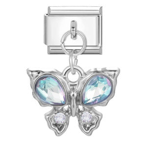 Hook butterfly pendant italian modular bracelet stainless steel patchwork strap chain italian charm