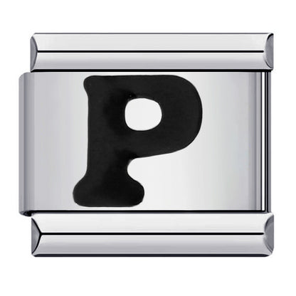 New arrival black english letter diy italian module bracelet italian charm bracelet