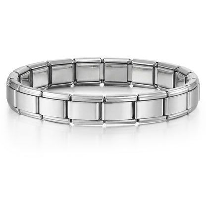 Stainless Steel Vacuum IP Plated Italian Module Bracelet Foundation Elastic Strap Chain Italian Charm