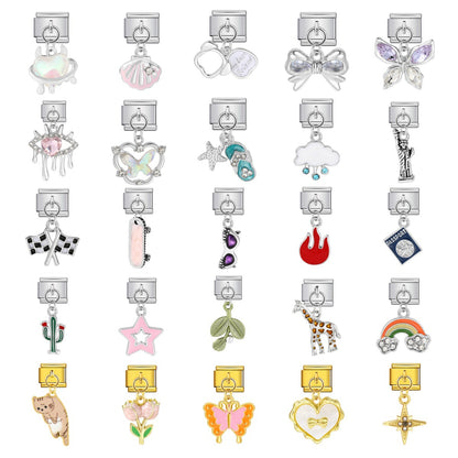 Cute Pendant Hook Style Stainless Steel Italian Charm Links