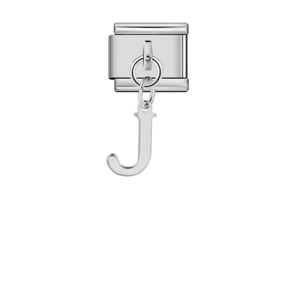 Silver minimalist letter Italian module bracelet, stainless steel handmade DIY hook elastic splicing bracelet accessories