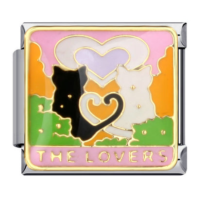 Cross-border hot-selling cute pet series stainless steel welding oil drip bracelet, cartoon DIY Italian module bracelet wholesale