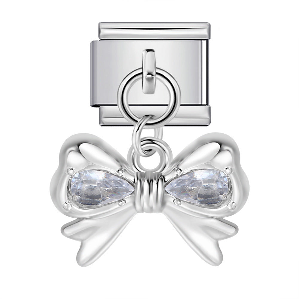 Cute Pendant Hook Style Stainless Steel Italian Charm Links