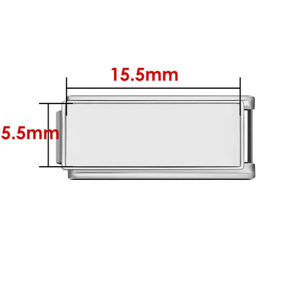 Photo multifunctional italian module bracelet square elastic patchwork stainless steel watch strap italian charm