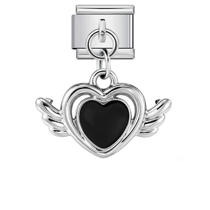 Love flower pendant Italian module bracelet, single hook stainless steel elastic splicing strap chain