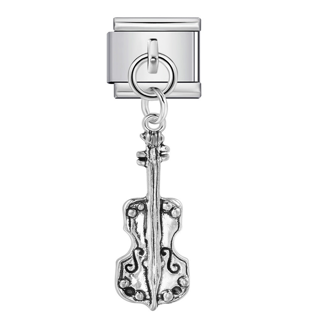 Musical Instrument Italian Charm Bracelet DIY Hook Charms