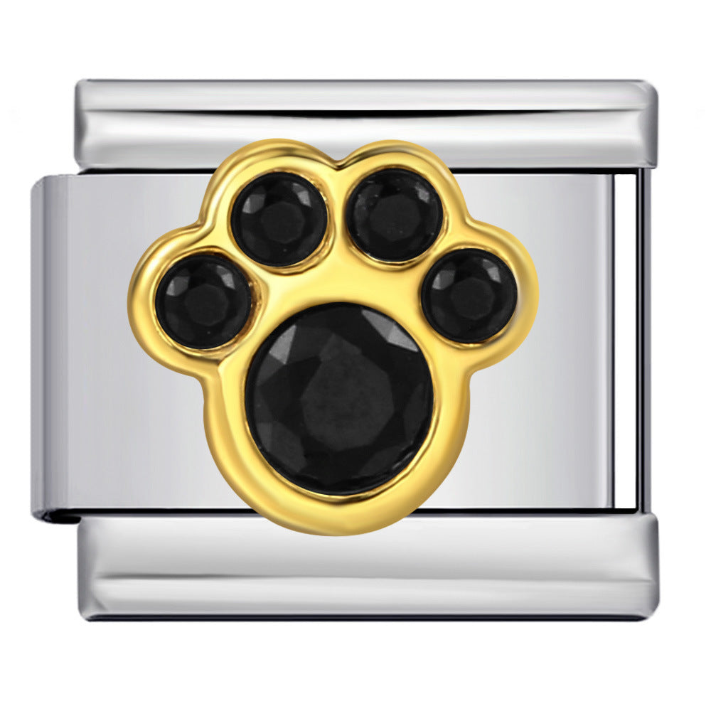 Color Enamel Paw Hook Stainless Steel Italian Charm Links